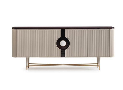 Sideboard Anrichte Schrank Kommode Holz Holzschrank Beige Luxus Design